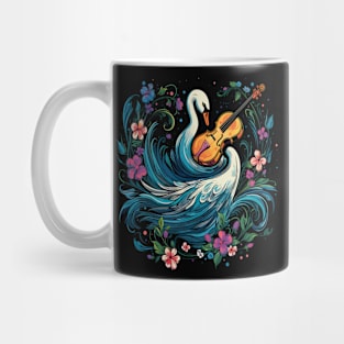 Swan Playing Violin Mug